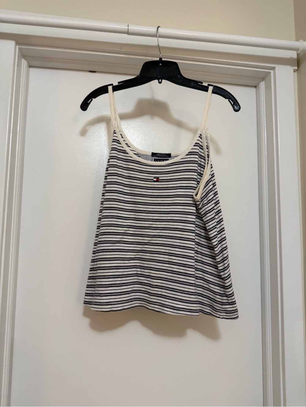 Tommy Hilfiger Navy and White Stripe Camisole with Cream Trim